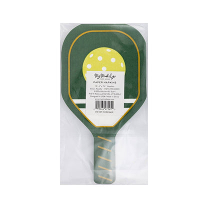 Pickleball Party Green Paddle Napkin - 18pk