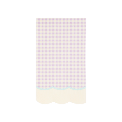 Gingham Assorted Pastel Guest Towel Napkins - 24pk