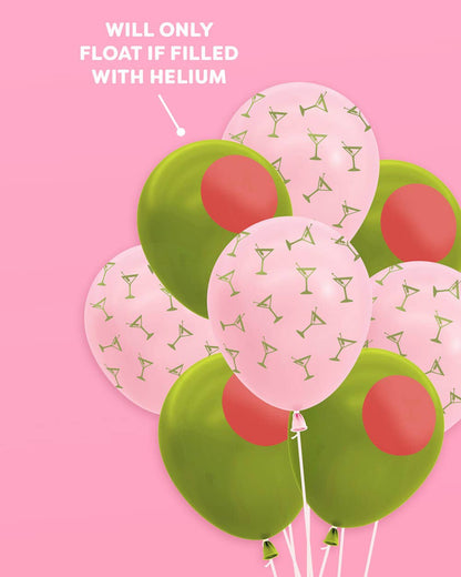 Martini Assorted Latex Balloons - 24pk