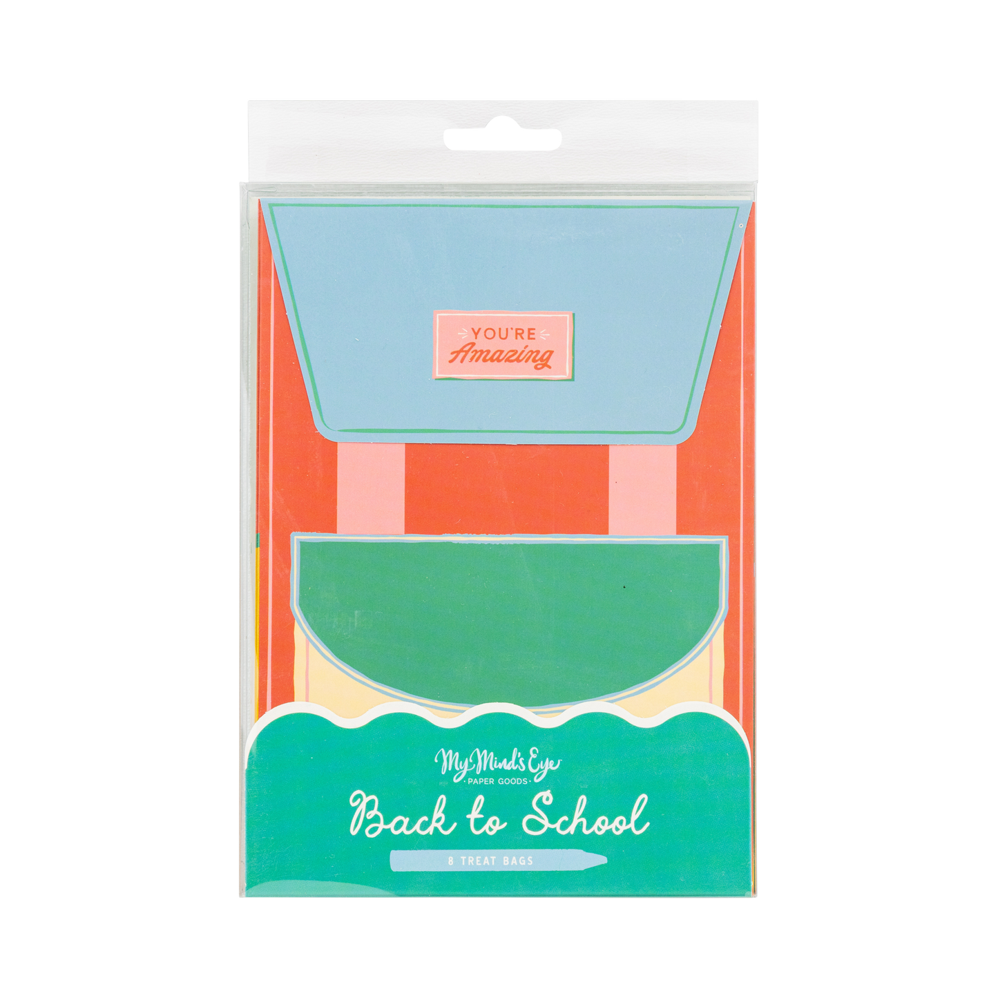 School Backpack Shaped Treat Bags - 8pk