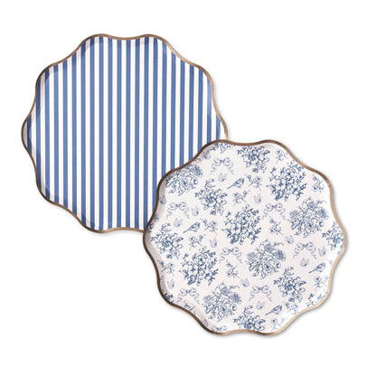 Hamptons Toile Assorted Small Plates - 8pk