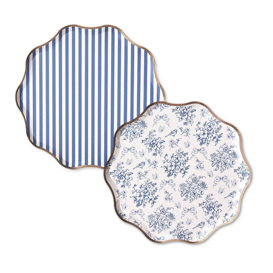 Hamptons Toile Assorted Small Plates - 8pk