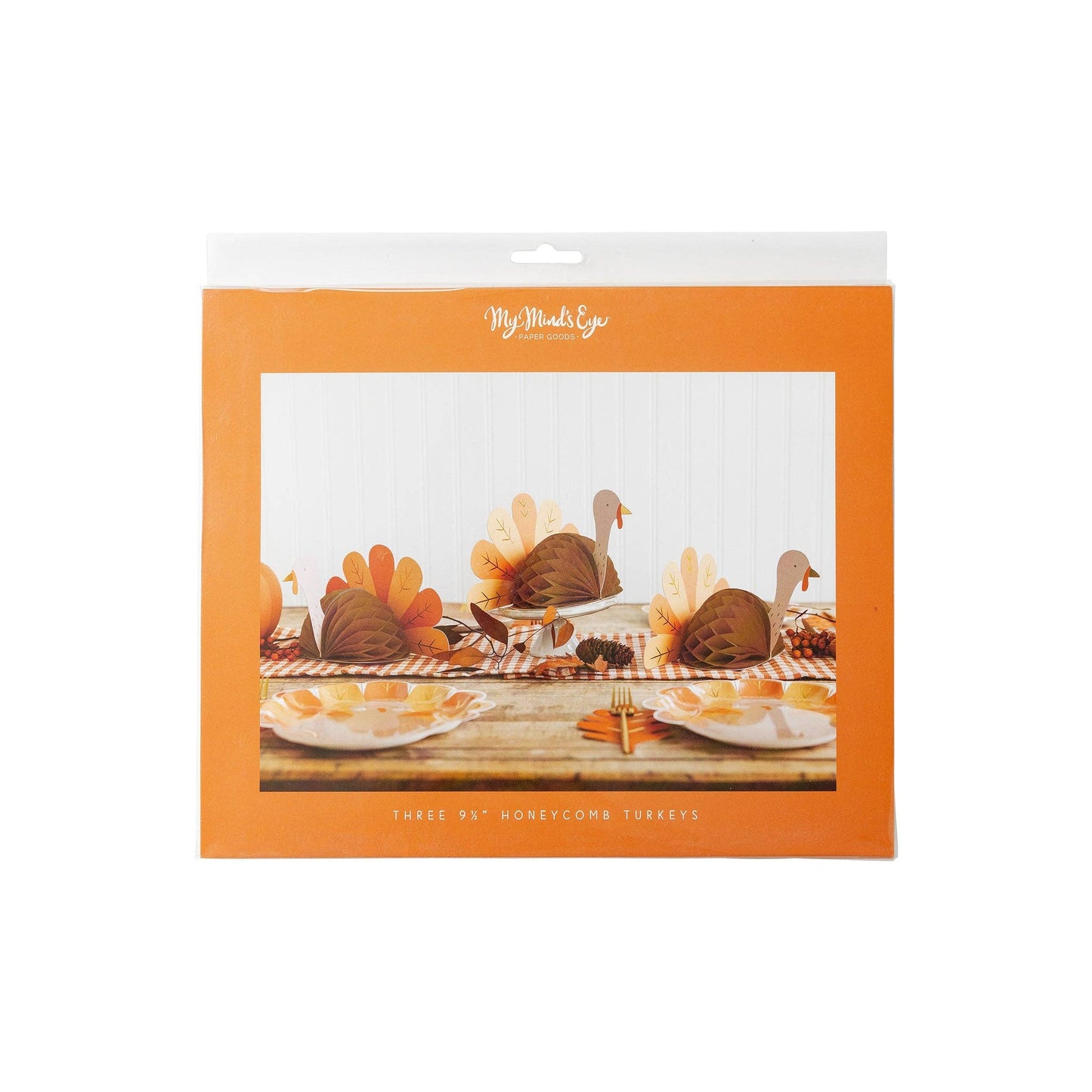 Honeycomb Turkey Thanksgiving Centerpieces - 3pk