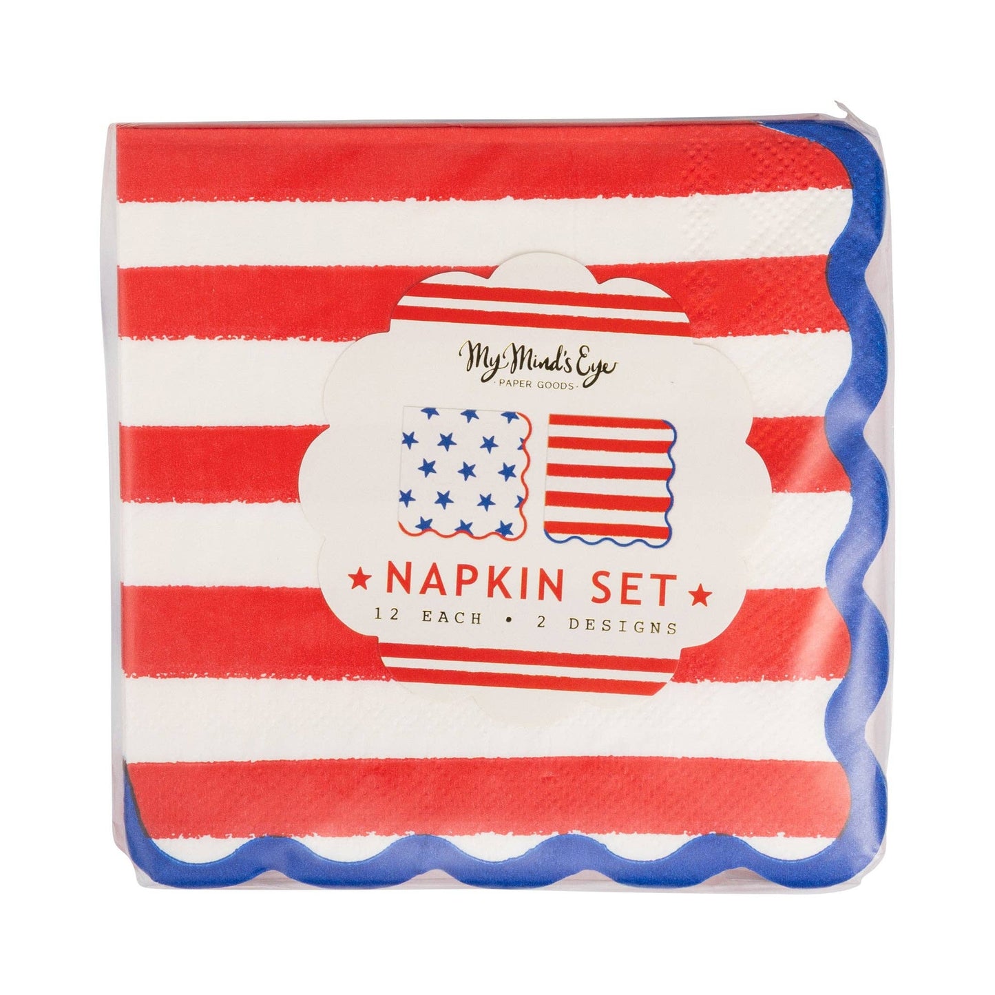 Stars and Stripes Paper Cocktail Napkin Set - 24pk
