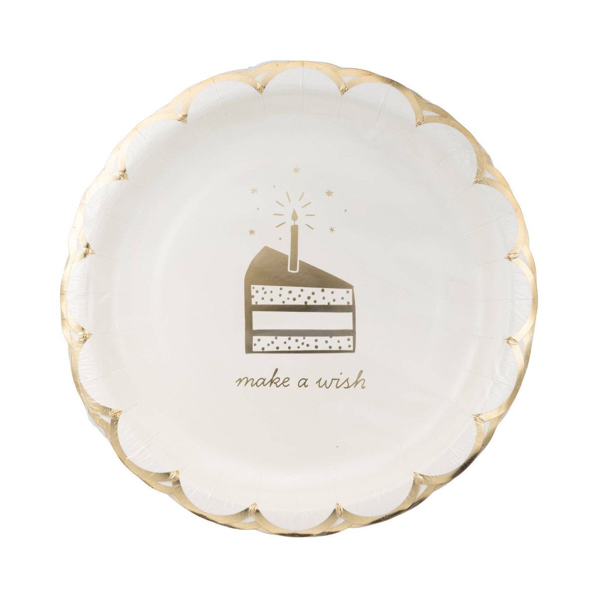 Make a Wish Birthday Cake 9" Paper Plates - 8pk