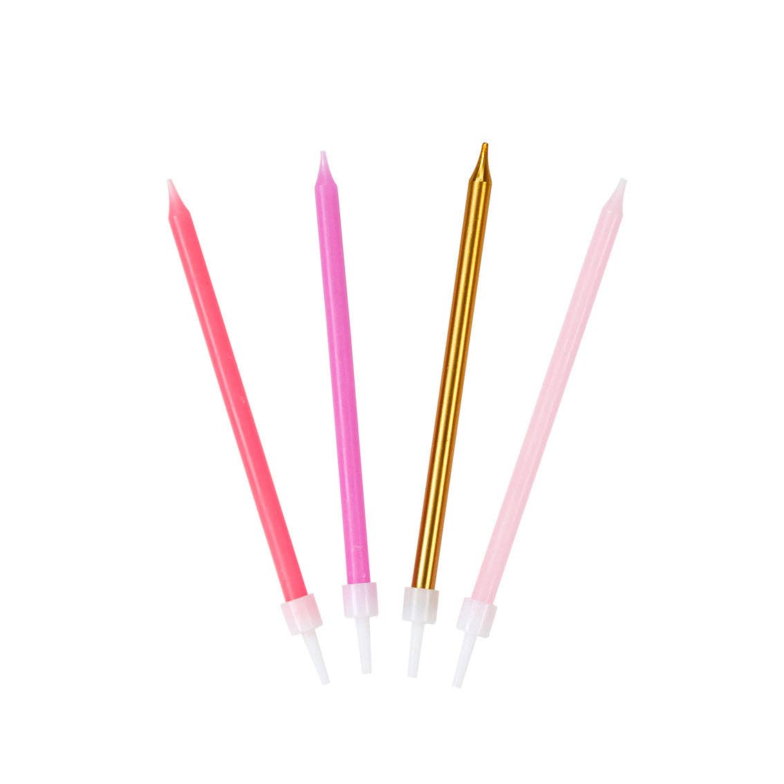 Pink & Gold Assorted Birthday Candle Set - 16pk