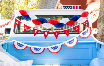 Americana Tissue Bunting Banner
