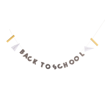 Black Back to School Banner