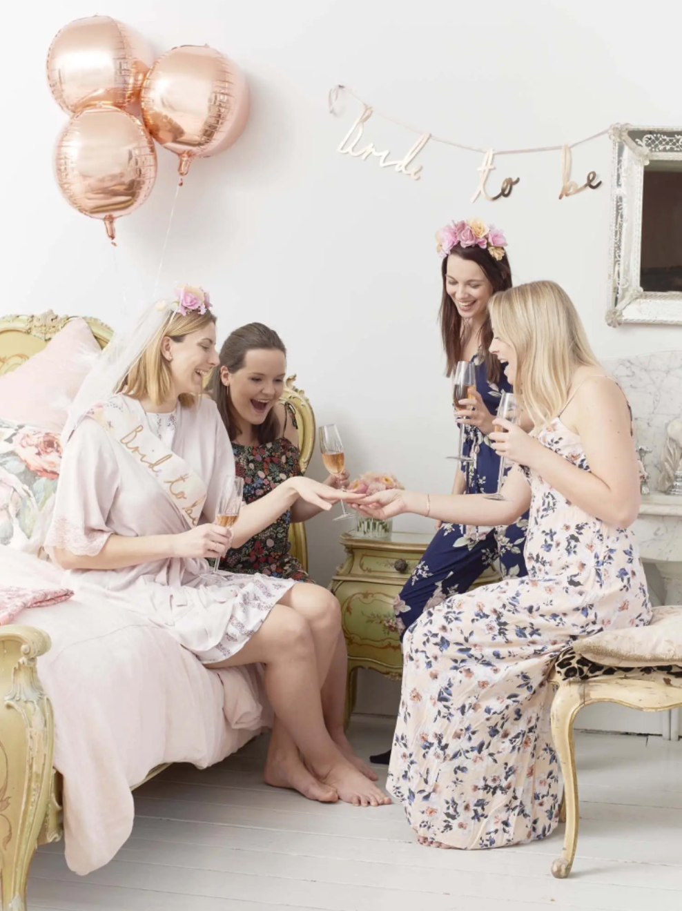 Rose Gold Bride-To-Be Script Banner