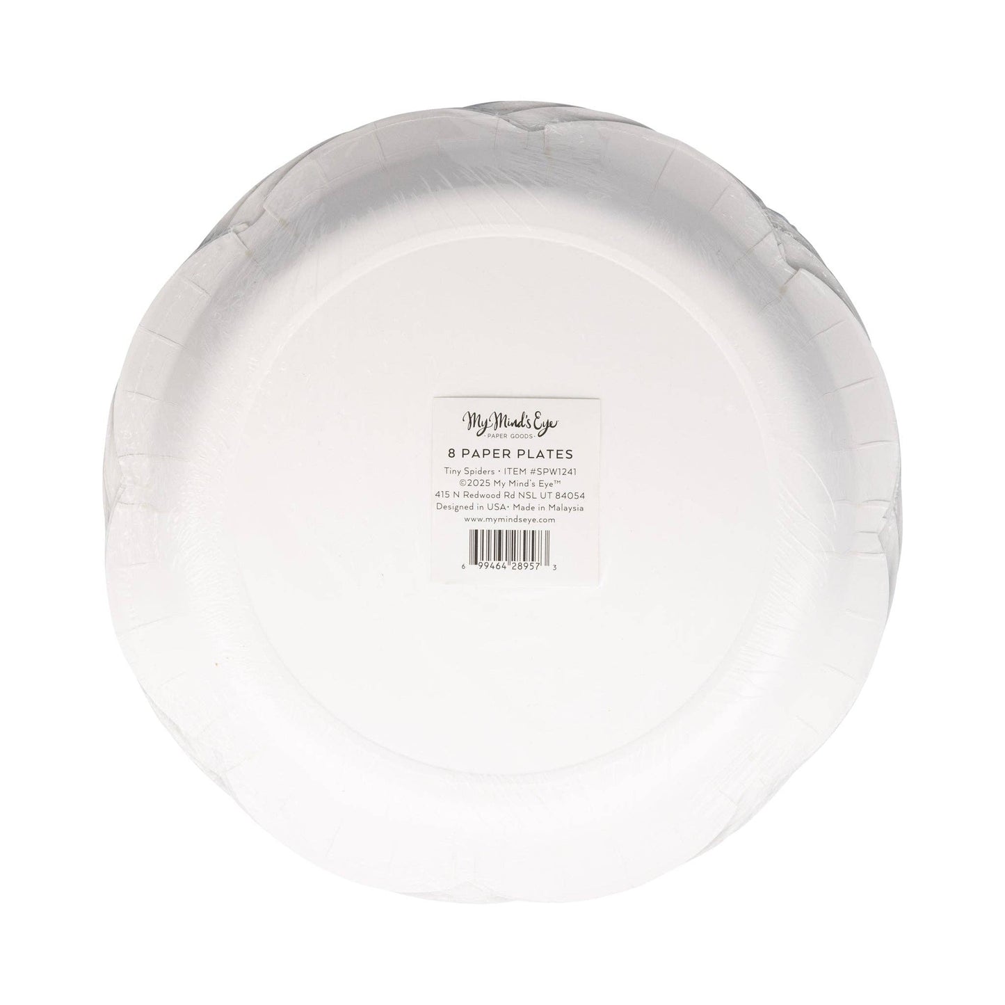 Halloween Tiny Spider Paper Plates - 8pk