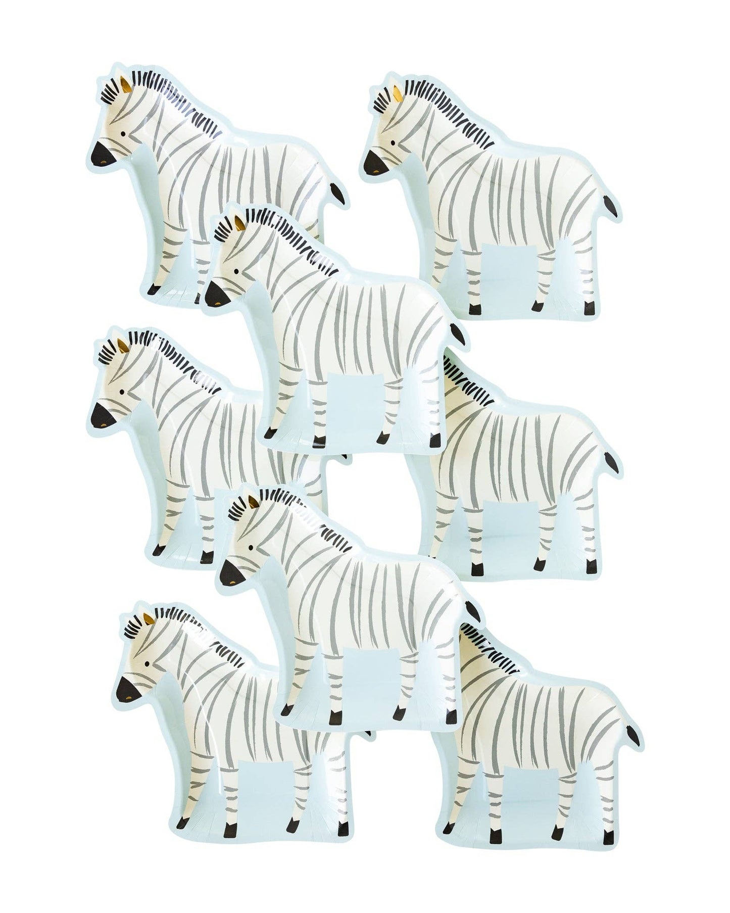 Safari Zebra Shaped Paper Plates - 8pk