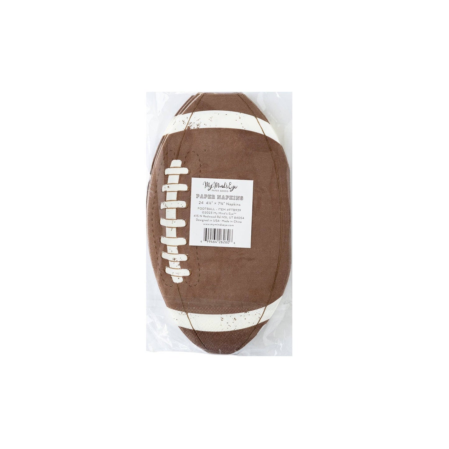 Football Shape Paper Party Napkins - 24pk