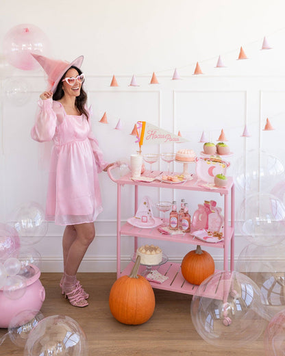 Pink Witch Hat 3-D Banner