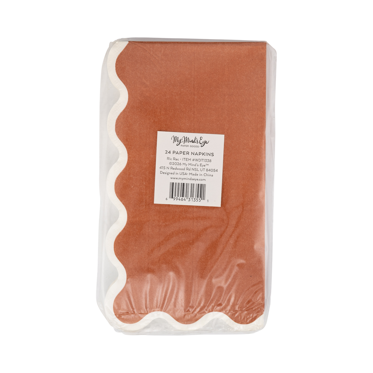 Fall Rust Ric Rac Dinner Paper Napkins - 24pk