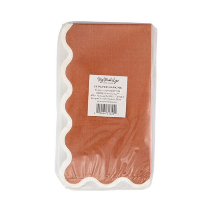 Fall Rust Ric Rac Dinner Paper Napkins - 24pk