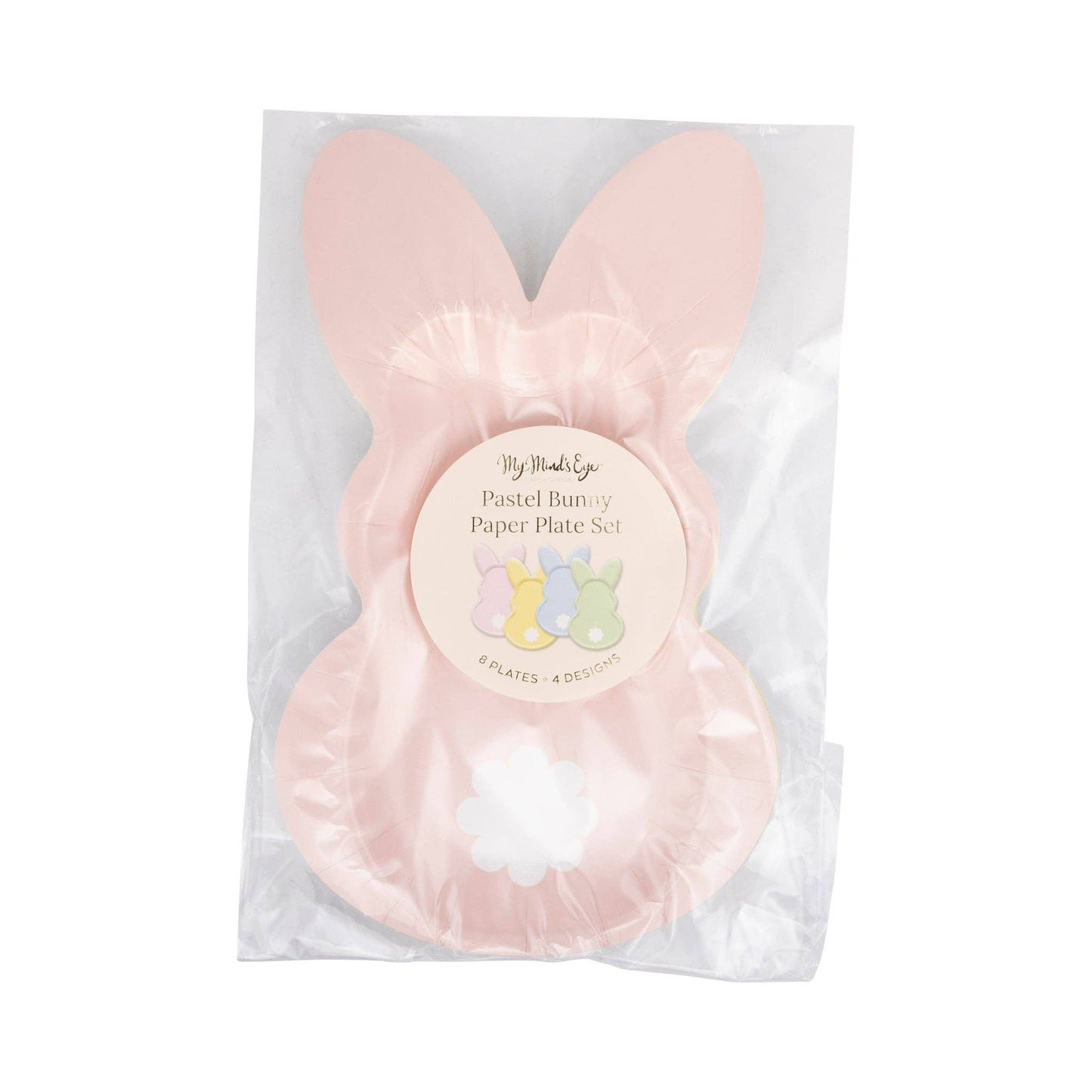 Assorted Pastel Bunny Paper Plate Set - 8pk