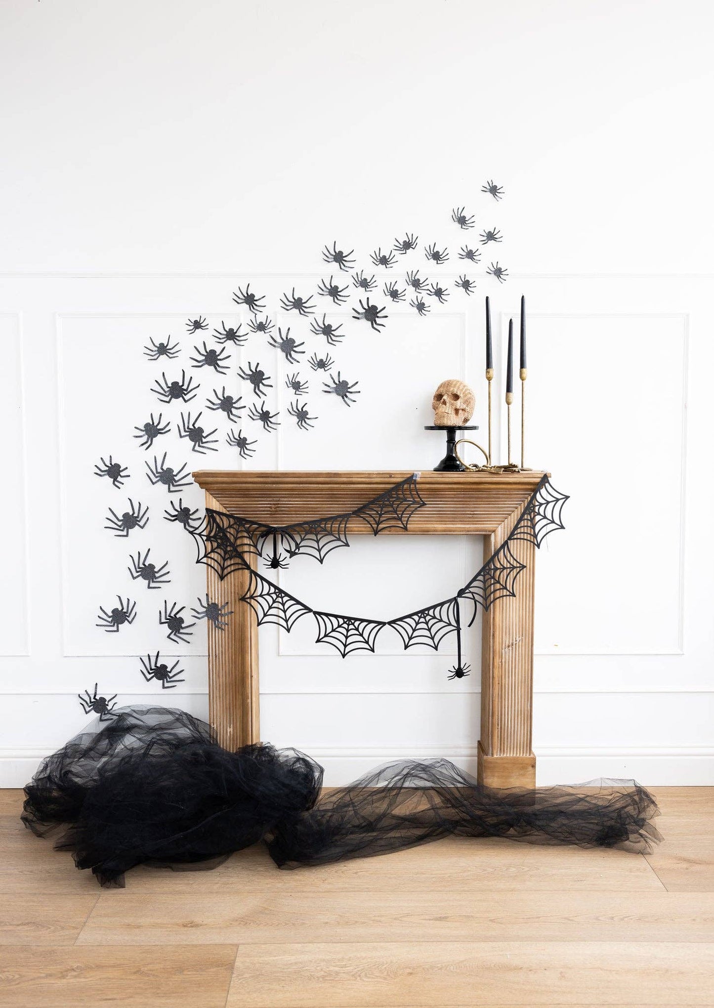 Glittered Wall Décor Spiders