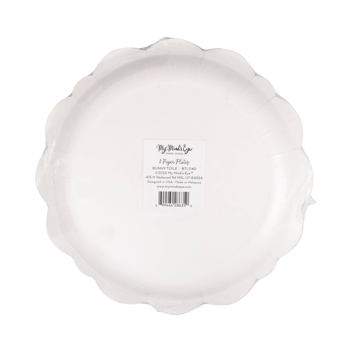 Bunny Toile 8" Paper Plates - 8pk