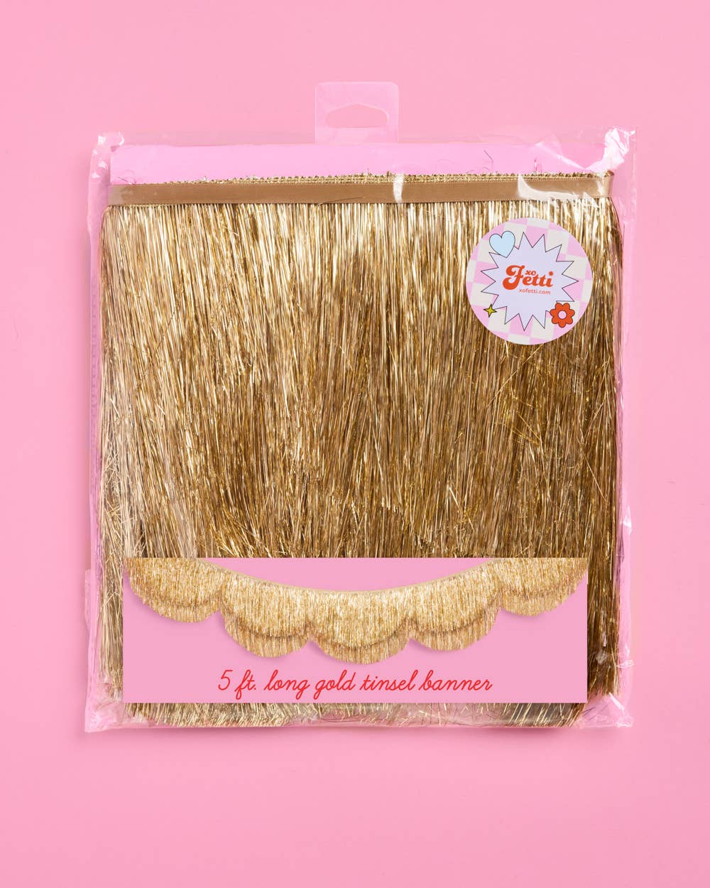 Gold Metallic Fringe Scalloped Garland