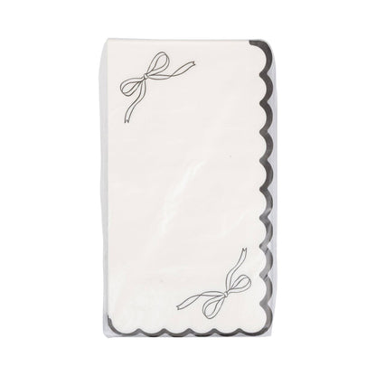 Black Bow Guest Towel Paper Napkins - 24pk
