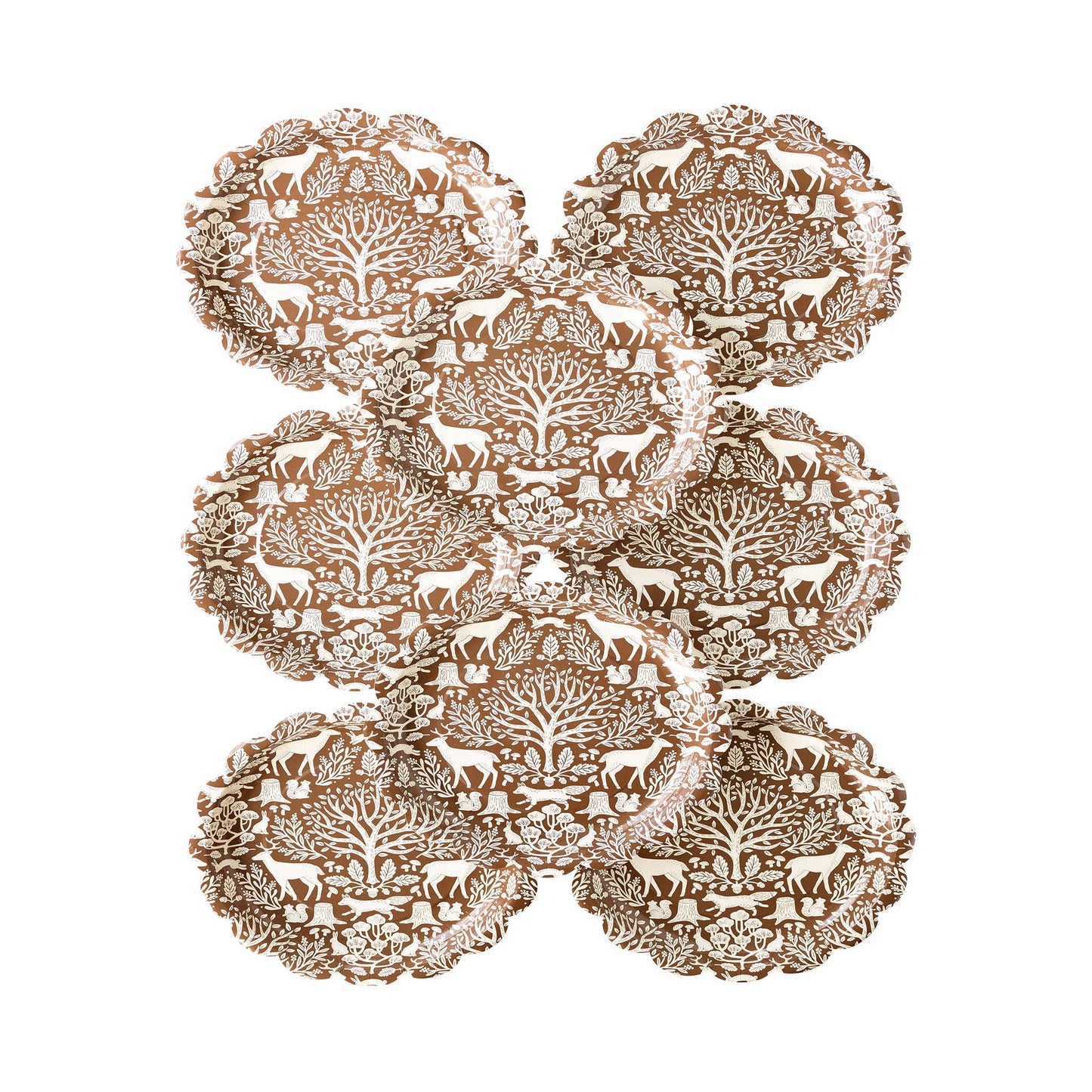 Woodland Toile Large Paper Plates - 8pk