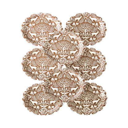 Woodland Toile Large Paper Plates - 8pk