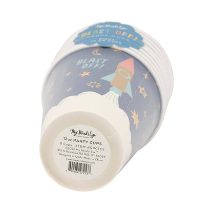 Blast Off Space Party Paper Cups - 8pk