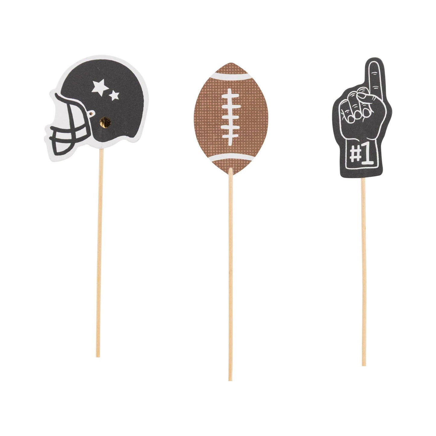 Football Themed Assorted Food Picks - 12pk