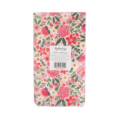 Floral Scalloped Guest Towel Paper Napkins - 18pk