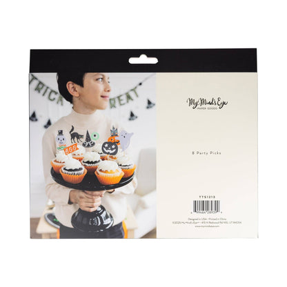 Halloween Tricks & Treats Cake / Cupcake Topper Set - 8pk