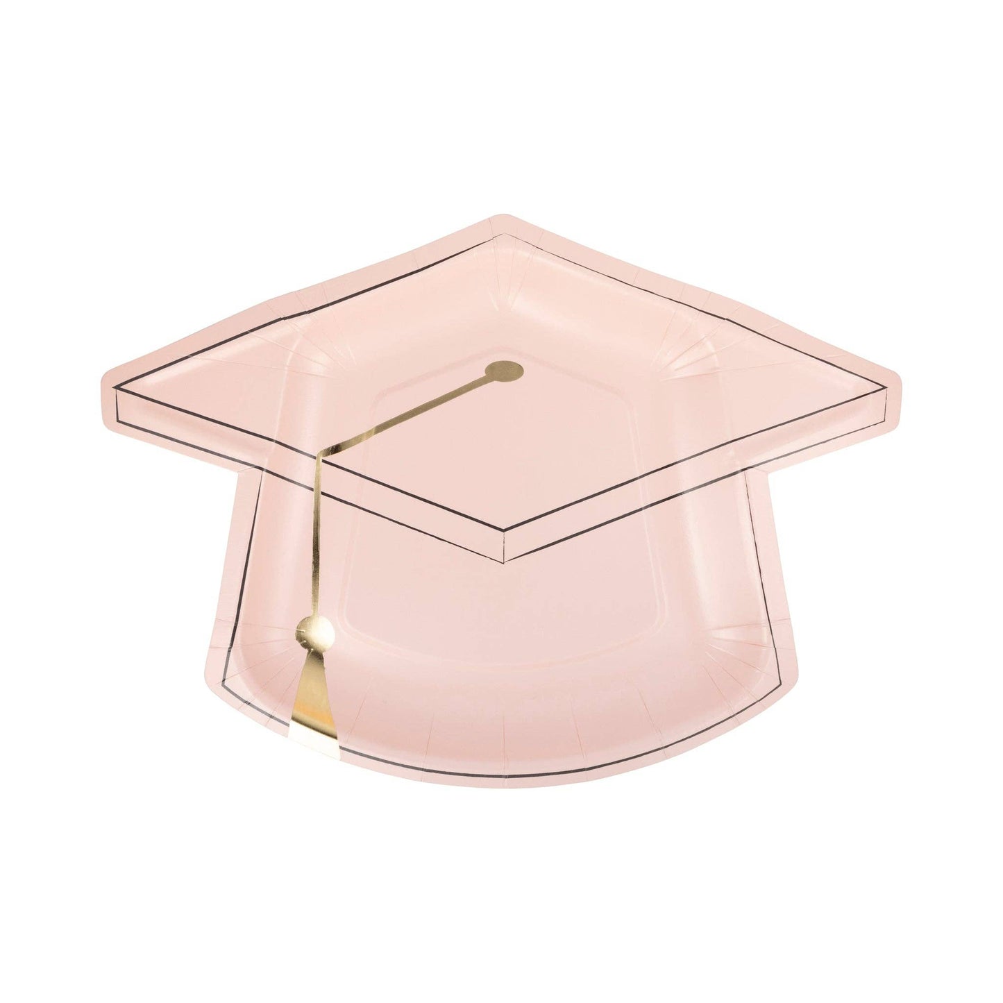 Assorted Pastel Graduation Cap Plate Set - 8pk
