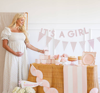 Baby Shower Girl Pink Banner Set