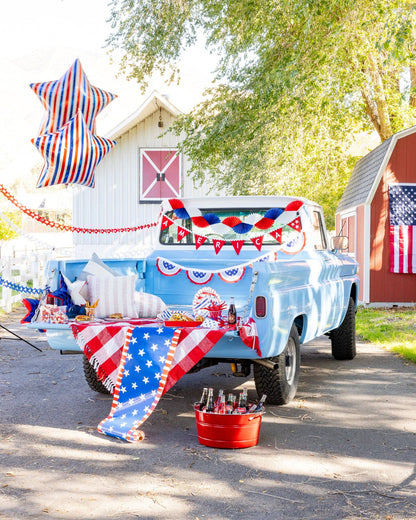 Striped Star 24" Mylar Balloon