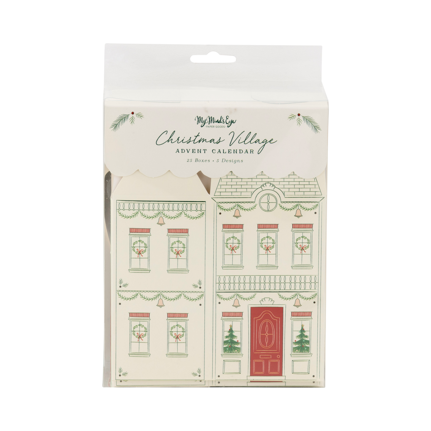 Christmas Village Advent Treat Box Favors - 25pk