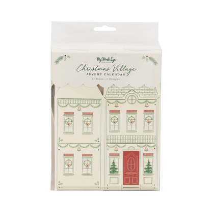 Christmas Village Advent Treat Box Favors - 25pk