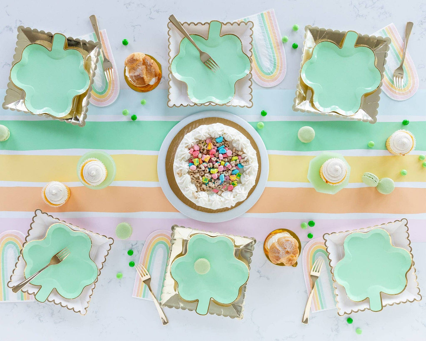 Pastel Rainbow Table Runner