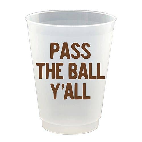 Football “Pass Ball Y’all” Party Cups