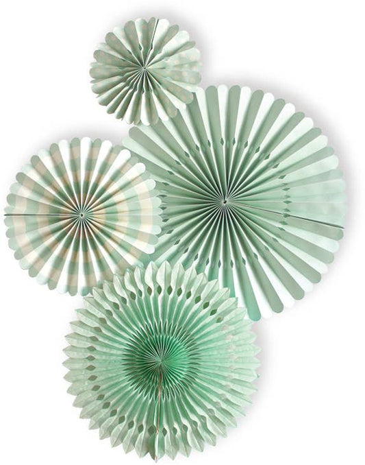 Basics Party Fans-Mint