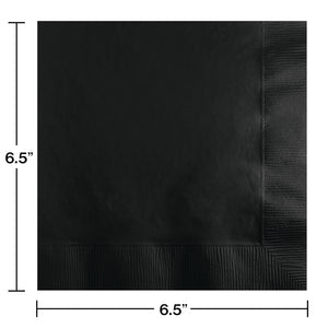 Black 2-Ply Luncheon Party Napkins - 50 count
