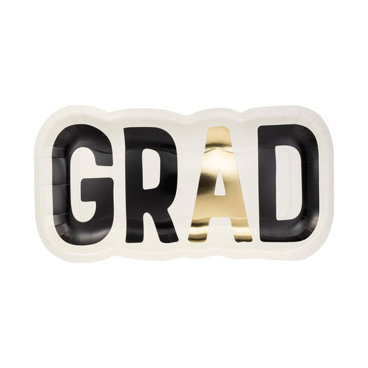 GRAD Shaped Paper Plates - 8pk