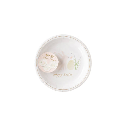 Watercolor Easter Round 7" Plate Set - 9pk