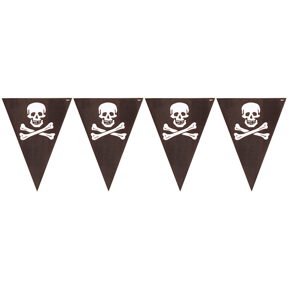 Pirate Skull and Crossbones Flag Pennant Banner