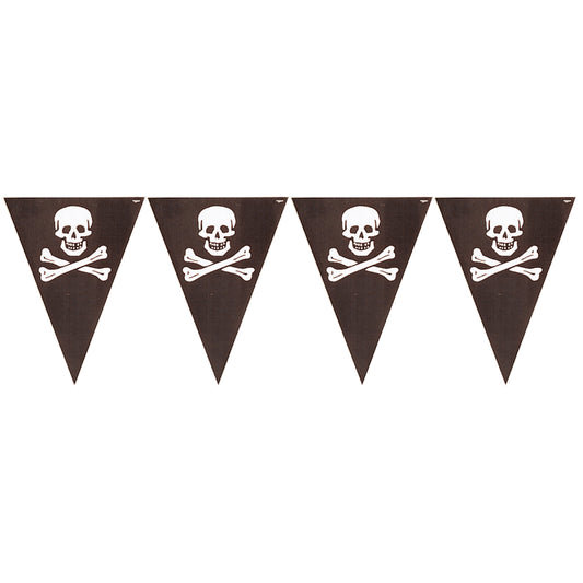 Pirate Skull and Crossbones Flag Pennant Banner