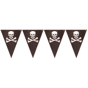 Pirate Skull and Crossbones Flag Pennant Banner
