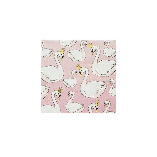 We Heart Swan Beverage Napkins