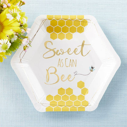 Sweet as Can Bee 7 in. Premium Paper Plates - 16pk