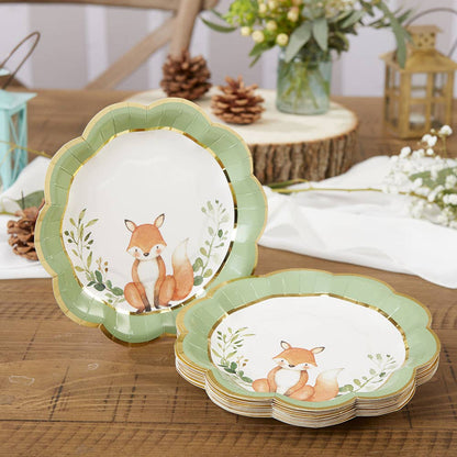 Woodland Animal 7" Premium Small Paper Plates - 16pk