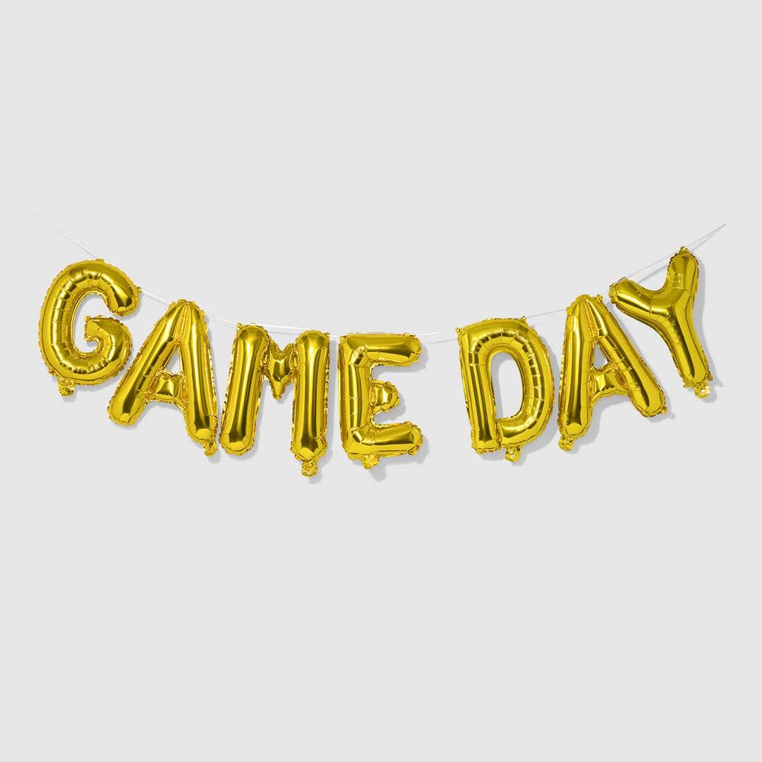 Gold Football Game Day Balloon Banner