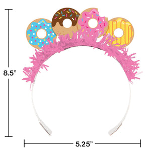 Donut Tiara Wearables with Pink Fringe - 8 pack
