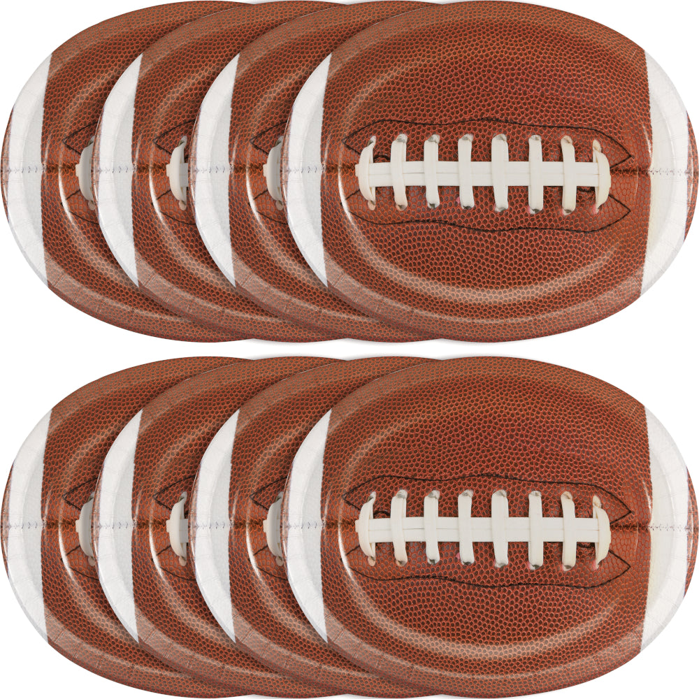 Football Shape Large Oval Platter Plates - 8pk